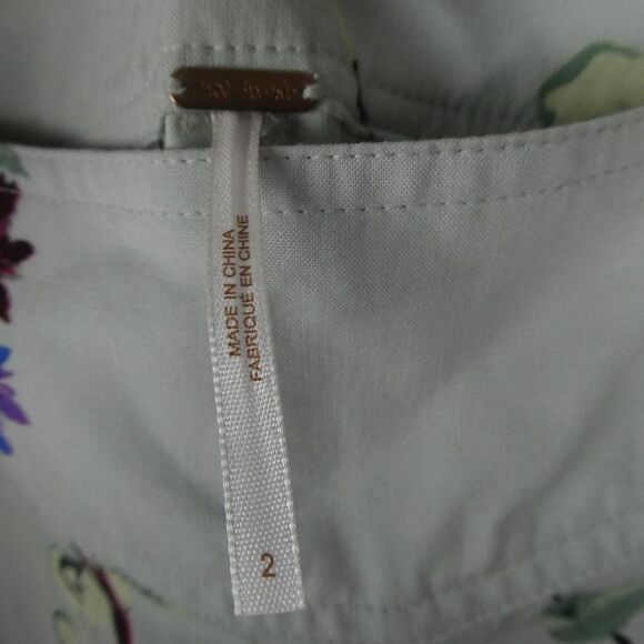 Free People Aurora High Rise Wide Leg Floral Pants Boho Festival Side Zip Size 4 - Picture 5 of 7